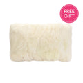 Rabbit Fur Lumbar Cushion - Sand-abc