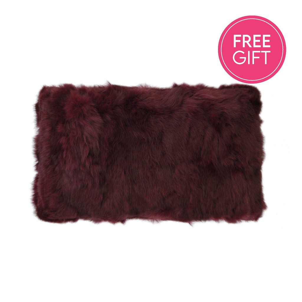 Rabbit Fur Lumbar Cushion - Shiraz-abc