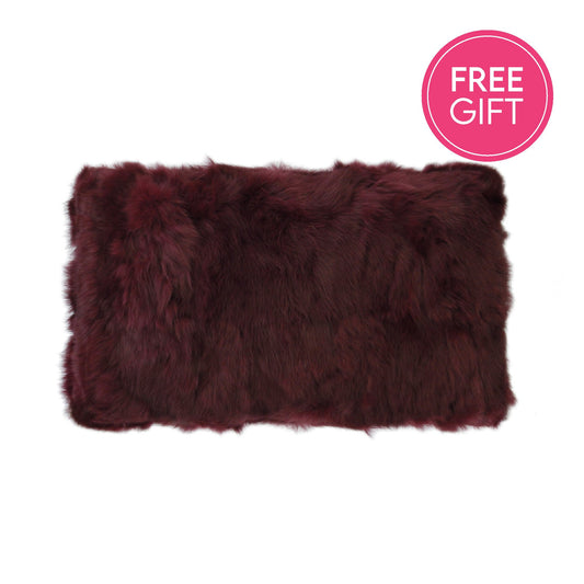 Rabbit Fur Lumbar Cushion - Shiraz-abc