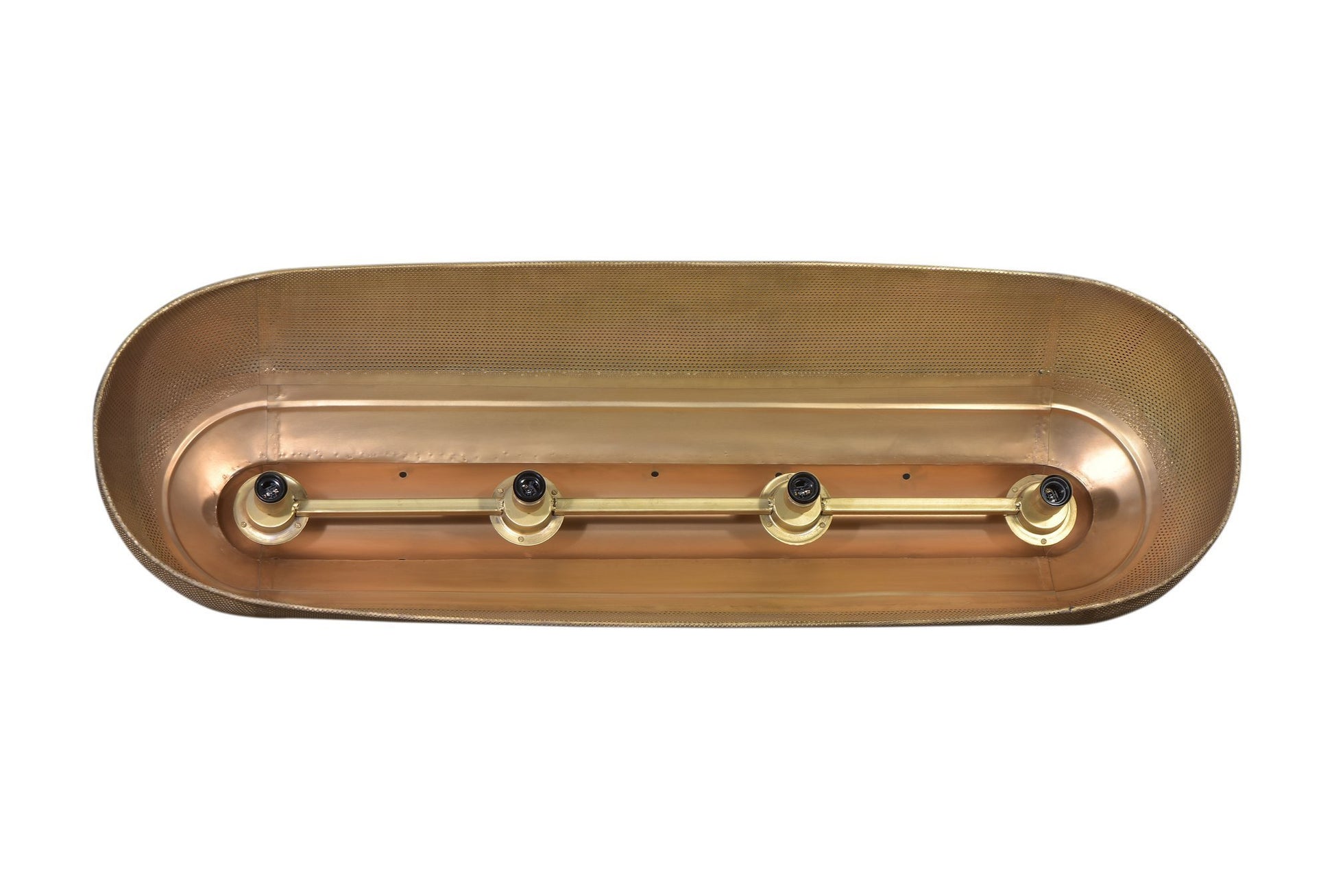 Riva Extra Long - Antique Brass - Perforated Iron Elongated Pendant Light-abc