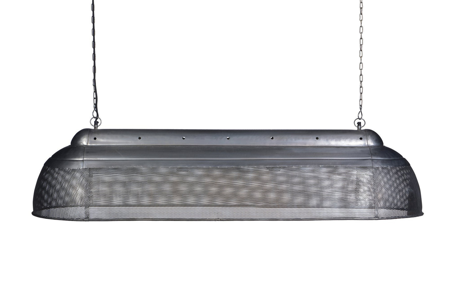 Riva Extra Long - Zinc - Perforated Iron Elongated Pendant Light-abc