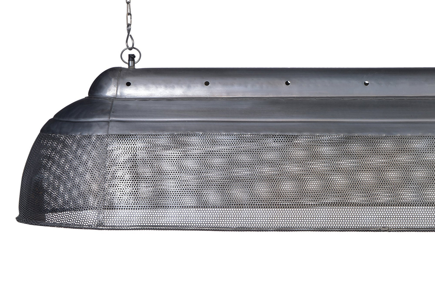 Riva Extra Long - Zinc - Perforated Iron Elongated Pendant Light-abc