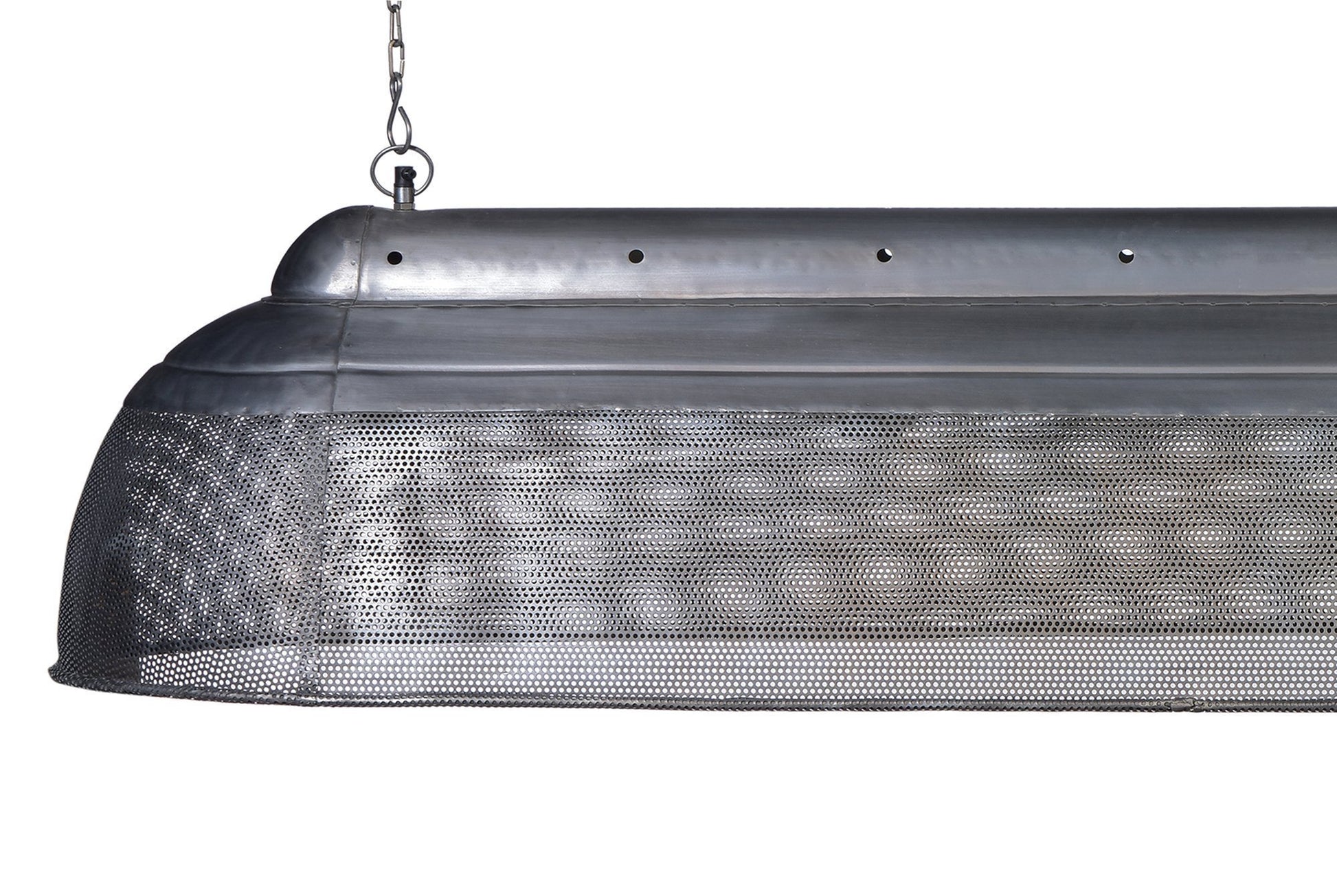 Riva Extra Long - Zinc - Perforated Iron Elongated Pendant Light-abc