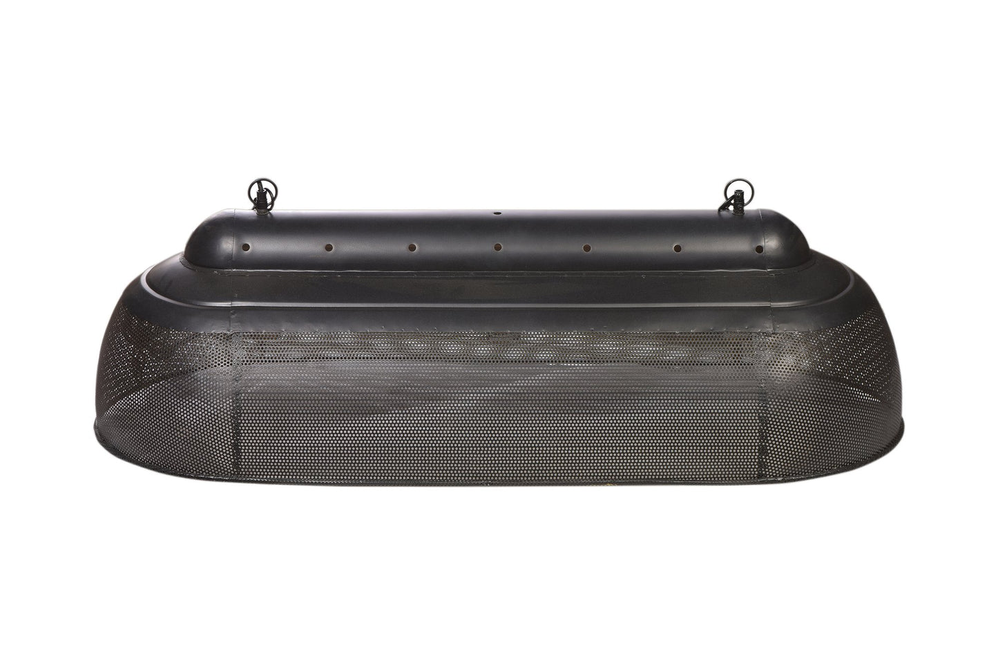 Riva Long - Matt Black/Gold - Perforated Iron Elongated Pendant Light-abc