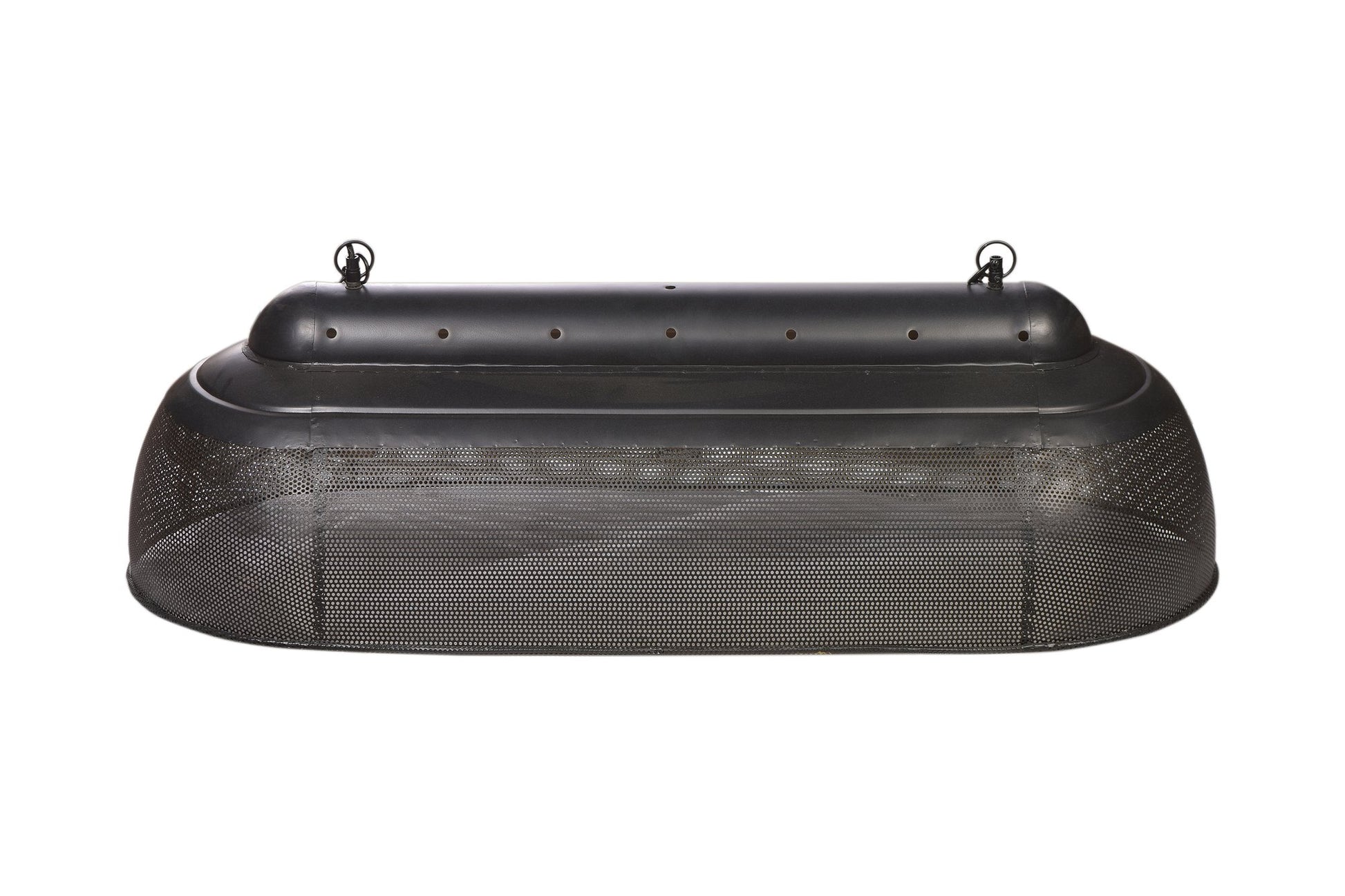 Riva Long - Matt Black/Gold - Perforated Iron Elongated Pendant Light-abc