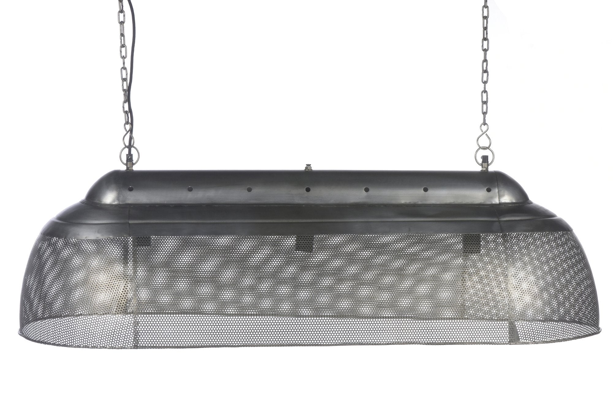 Riva Long - Zinc - Perforated Iron Elongated Pendant Light-abc
