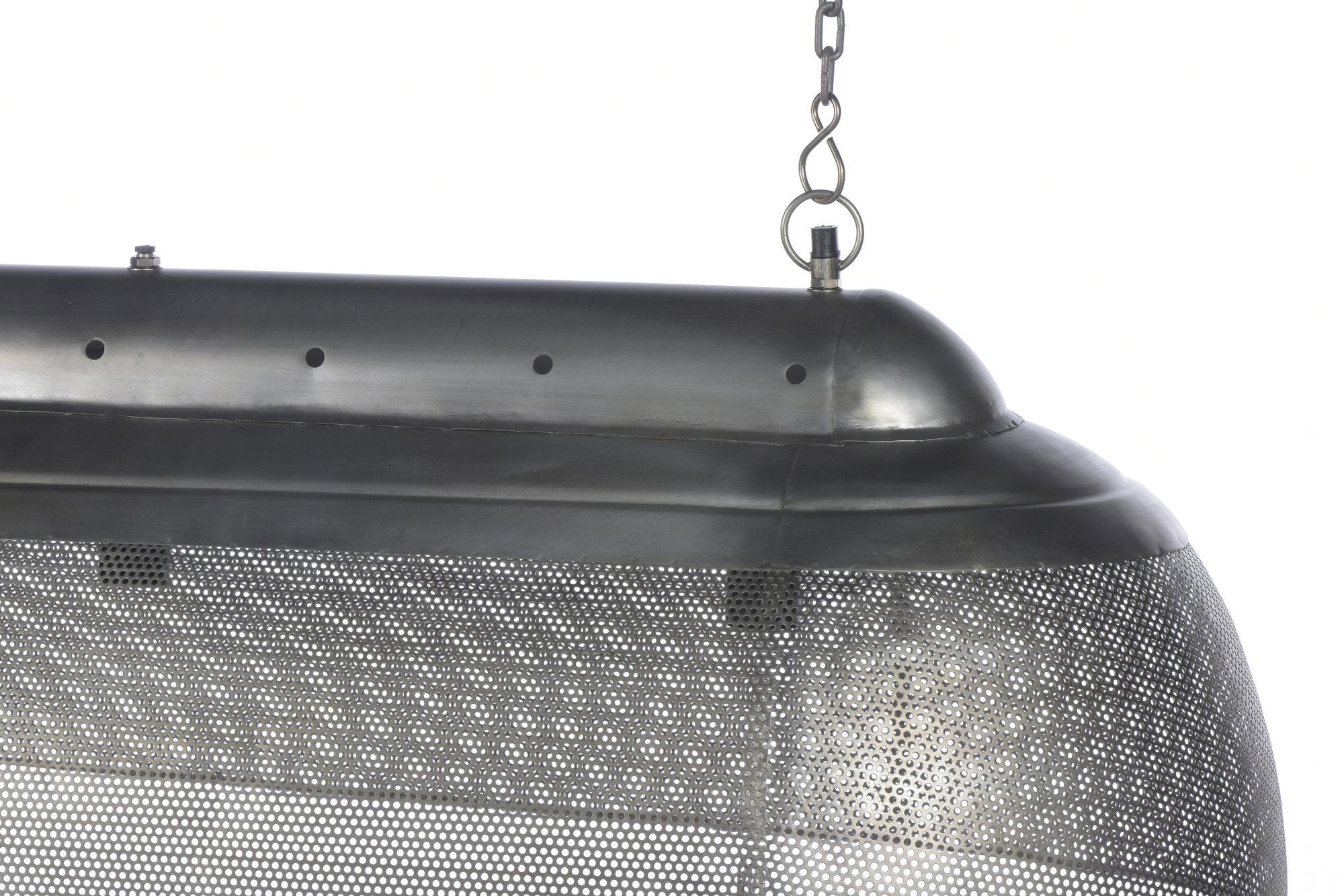 Riva Long - Zinc - Perforated Iron Elongated Pendant Light-abc