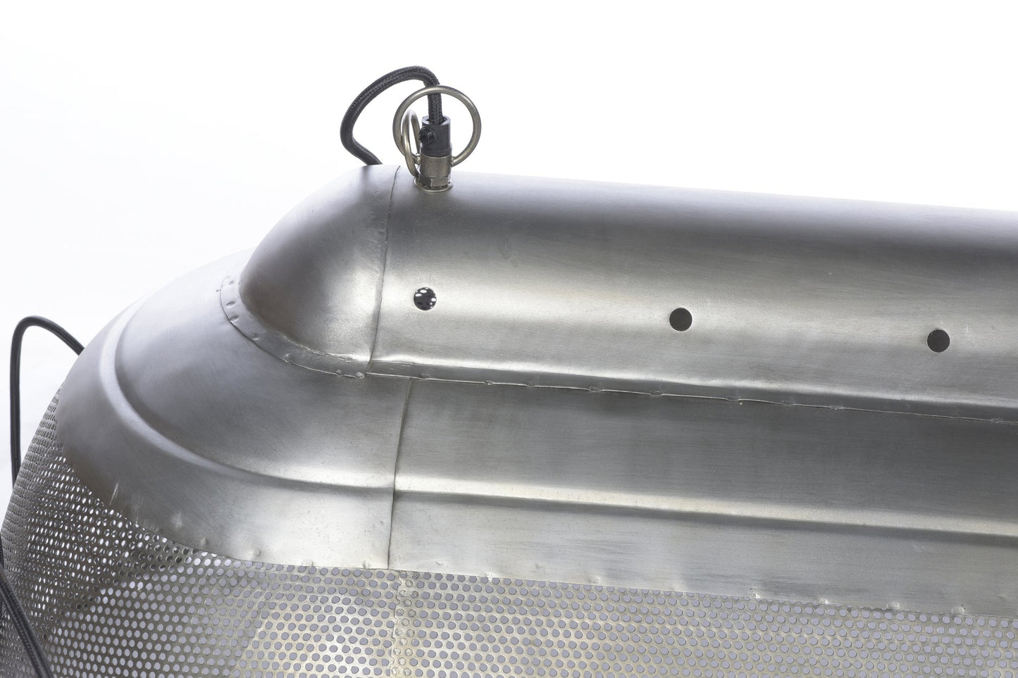 Riva Long - Zinc - Perforated Iron Elongated Pendant Light-abc