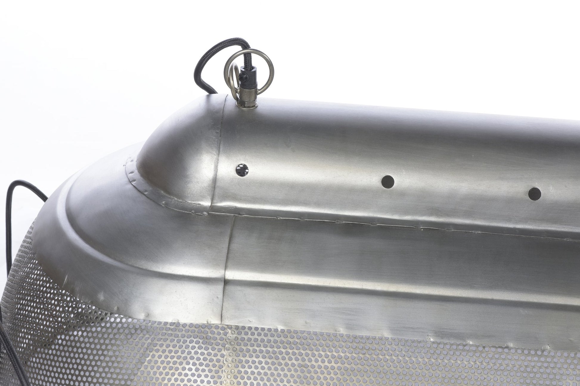 Riva Long - Zinc - Perforated Iron Elongated Pendant Light-abc