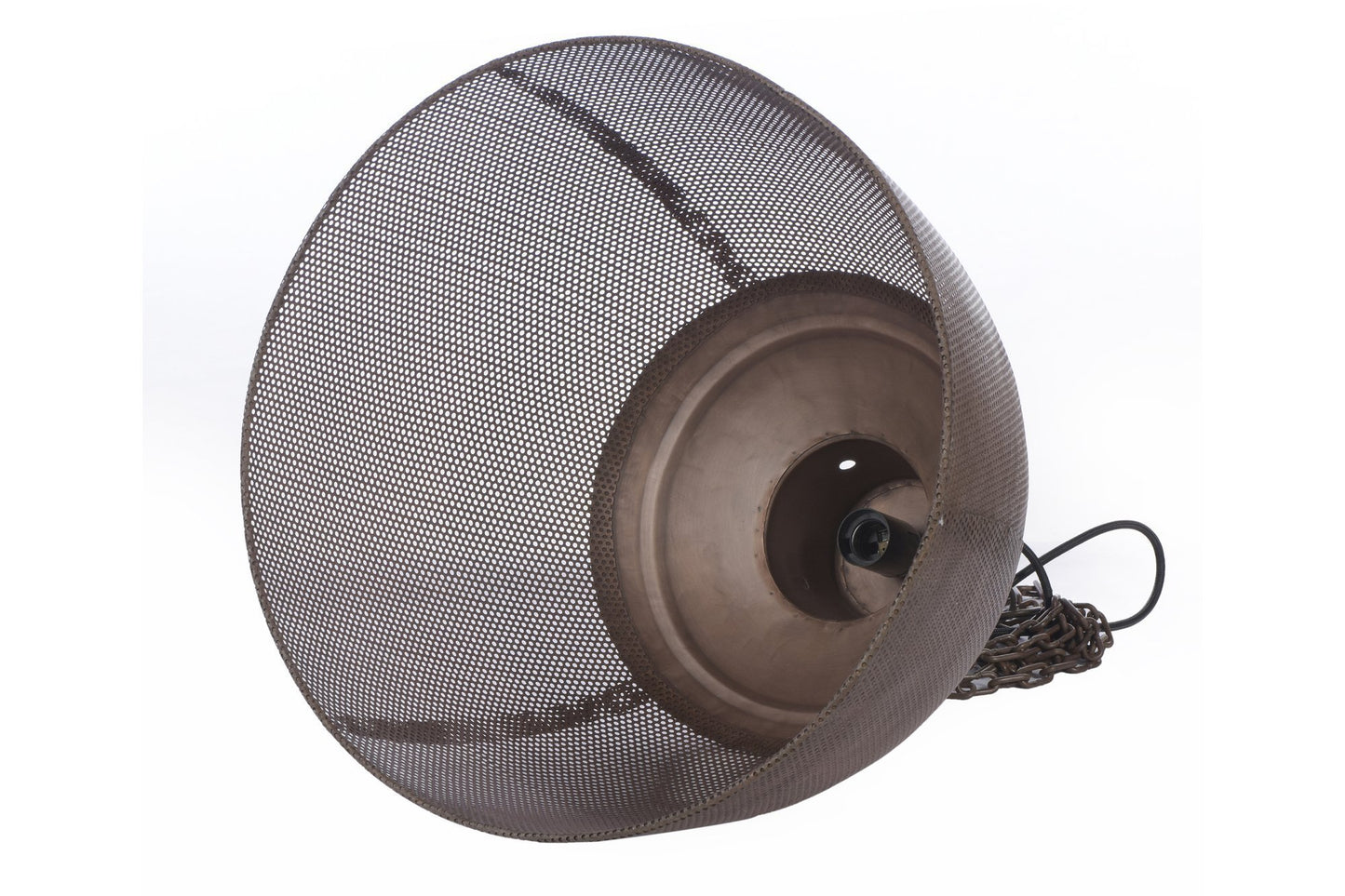 Riva Medium - Antique Copper - Perforated Iron Dome Pendant Light-abc