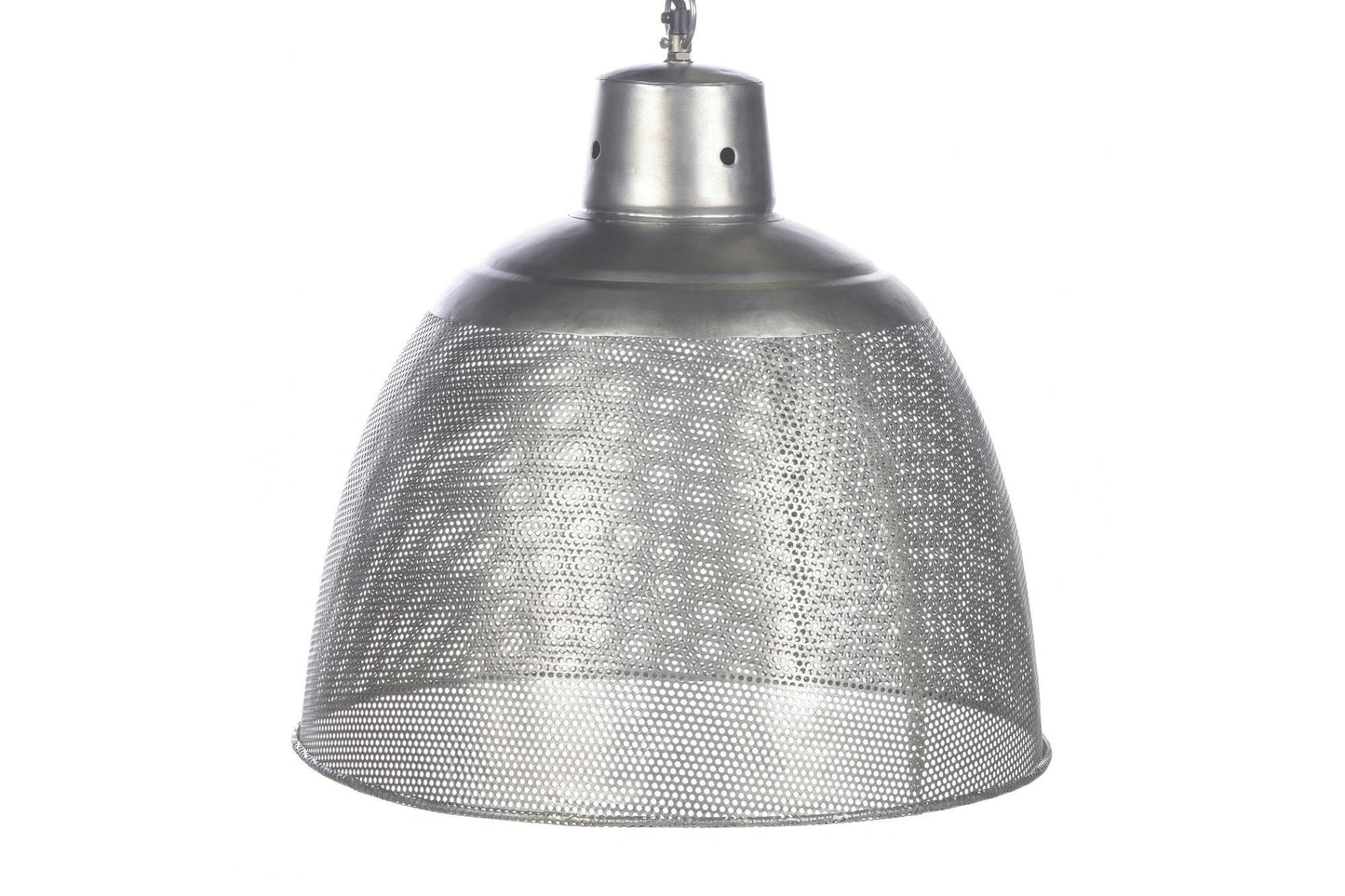 Riva Medium - Zinc - Perforated Iron Dome Pendant Light-abc