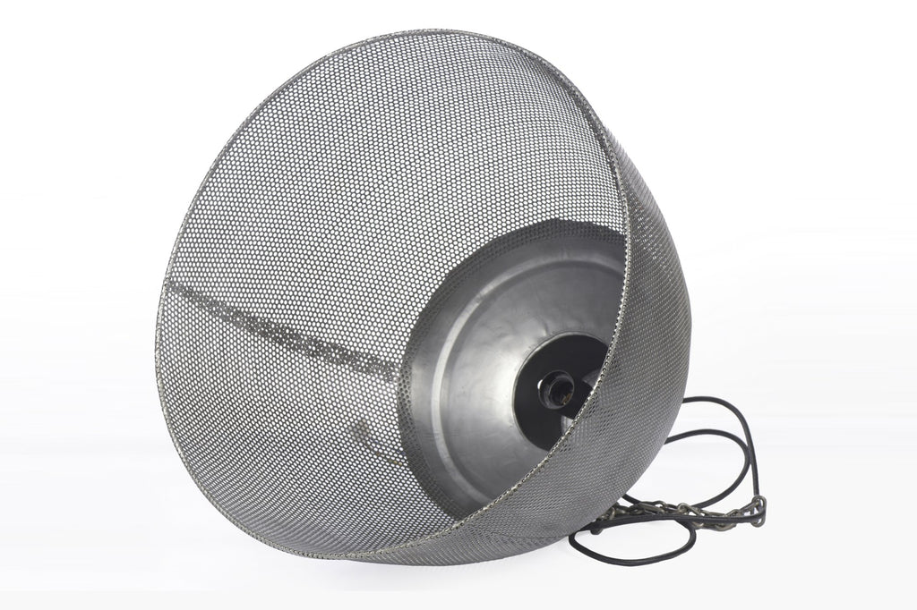 Riva Medium - Zinc - Perforated Iron Dome Pendant Light-abc