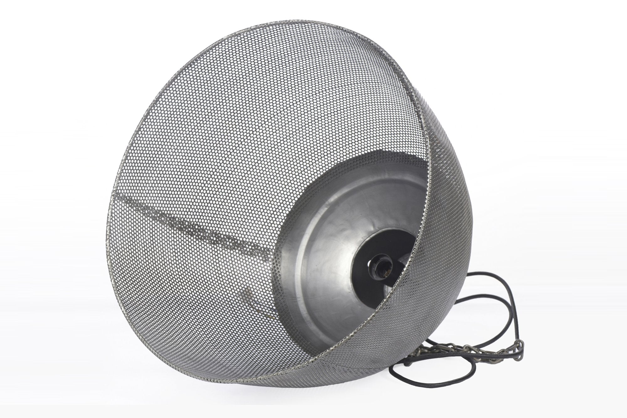 Riva Medium - Zinc - Perforated Iron Dome Pendant Light-abc