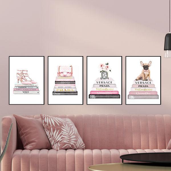 Rodeo Drive Set of 12 Framed Canvas Art Prints-abc