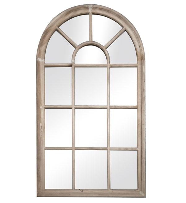 Romeo Arch Mirror Wood Grain-abc