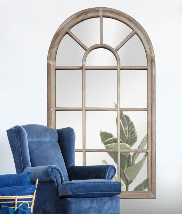 Romeo Arch Mirror Wood Grain-abc