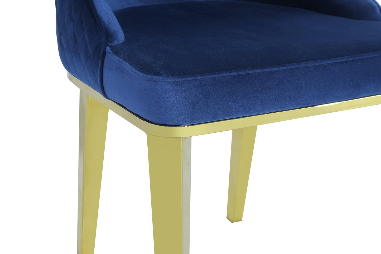 Levante Dining Chair Gold/Navy-abc