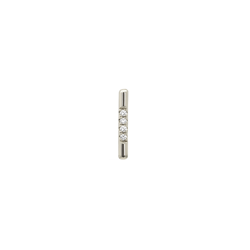 PAVÉ LINEA STUD, WHITE DIAMOND-abc