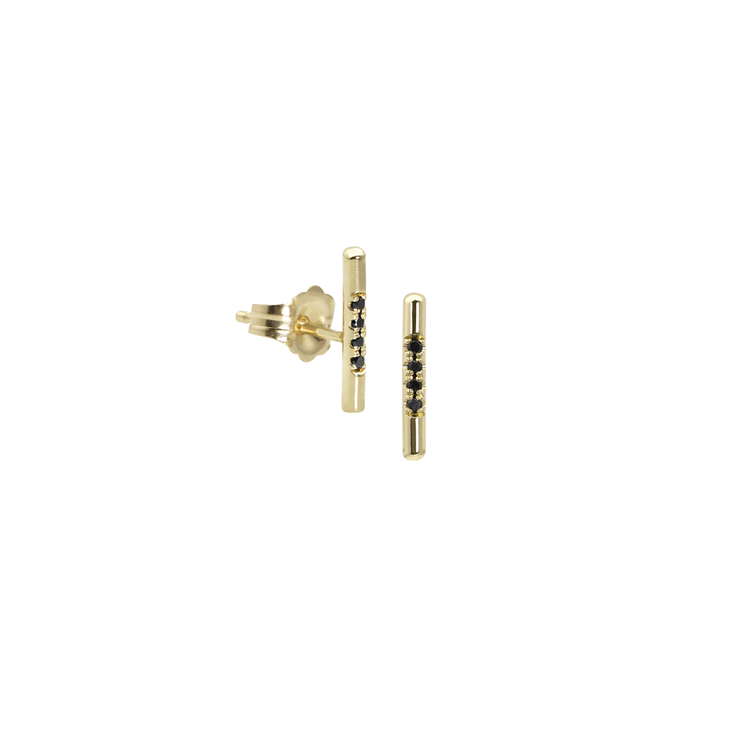 PAVÉ LINEA STUD, BLK DIAMOND-abc