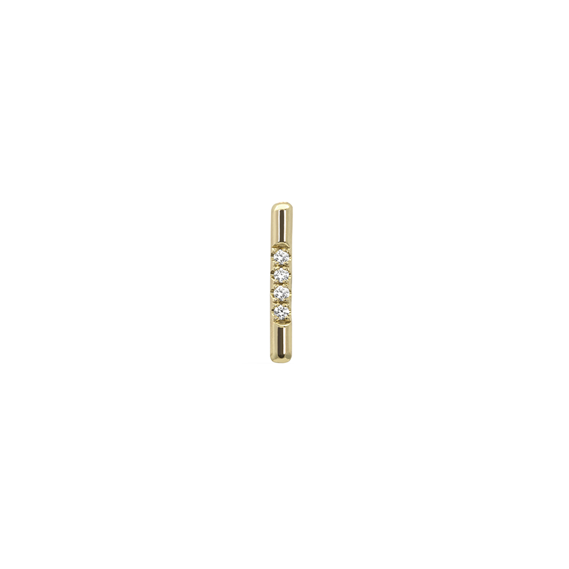 PAVÉ LINEA STUD, WHITE DIAMOND-abc