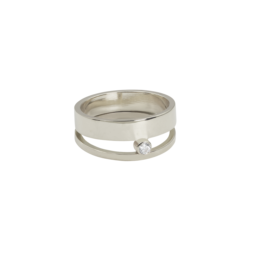 HOVER RING, WHITE DIAMOND-abc