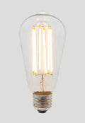 ST64 Long LED Filament - Clear Glass - 6W E27 2200k-abc