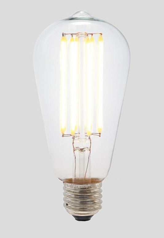ST64 Long LED Filament - Clear Glass - 8W E27 3000k-abc