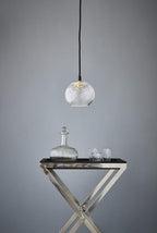 Stewart - Clear - Hand Cut Globe Glass Pendant Light-abc