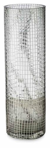 Glass Vase with White Net Large-abc