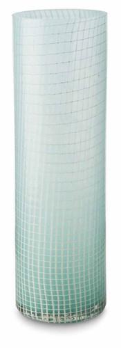 Glass Vase with White Net Large-abc
