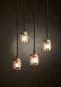Scotch - Square Clear - Hand Cut Scotch Glass Pendant Light-abc