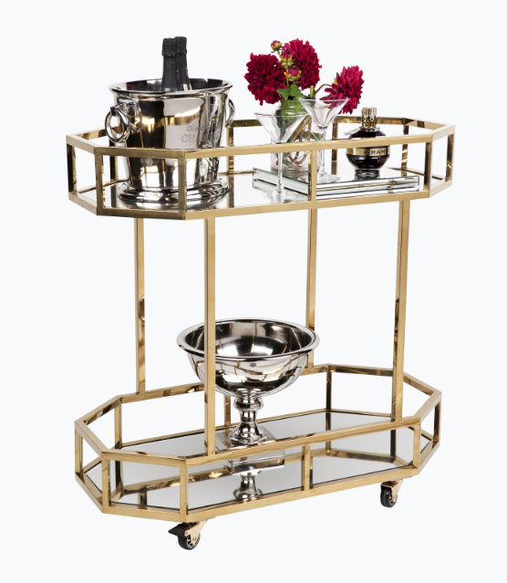 Brooklyn Drinks Trolley - Gold-abc