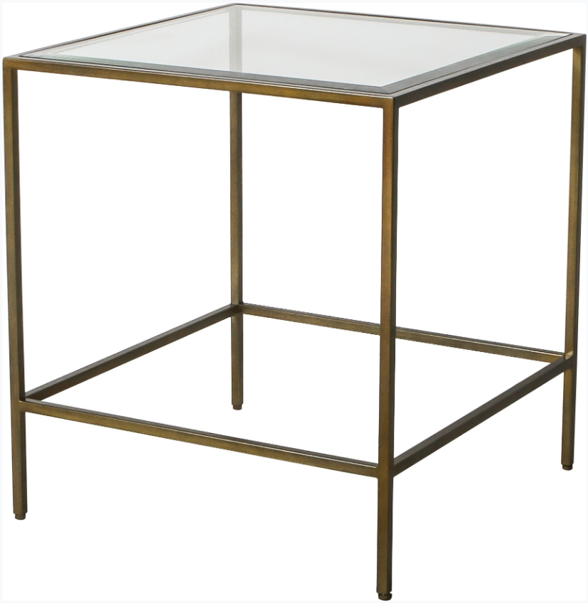 Rothbury Side Table Bronze W500 x D500 x H550mm-abc