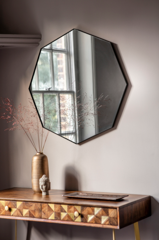 Braga Octagon Mirror Black-abc