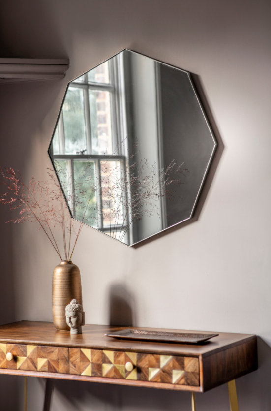 Braga Octagon Mirror Silver-abc