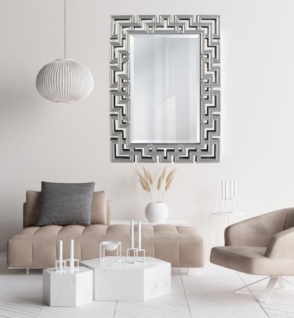 Serena Wall Mirror Antique Silver-abc