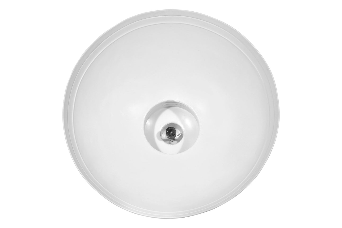 Sheldon - White - Large Iron Shallow Dome Pendant Light-abc