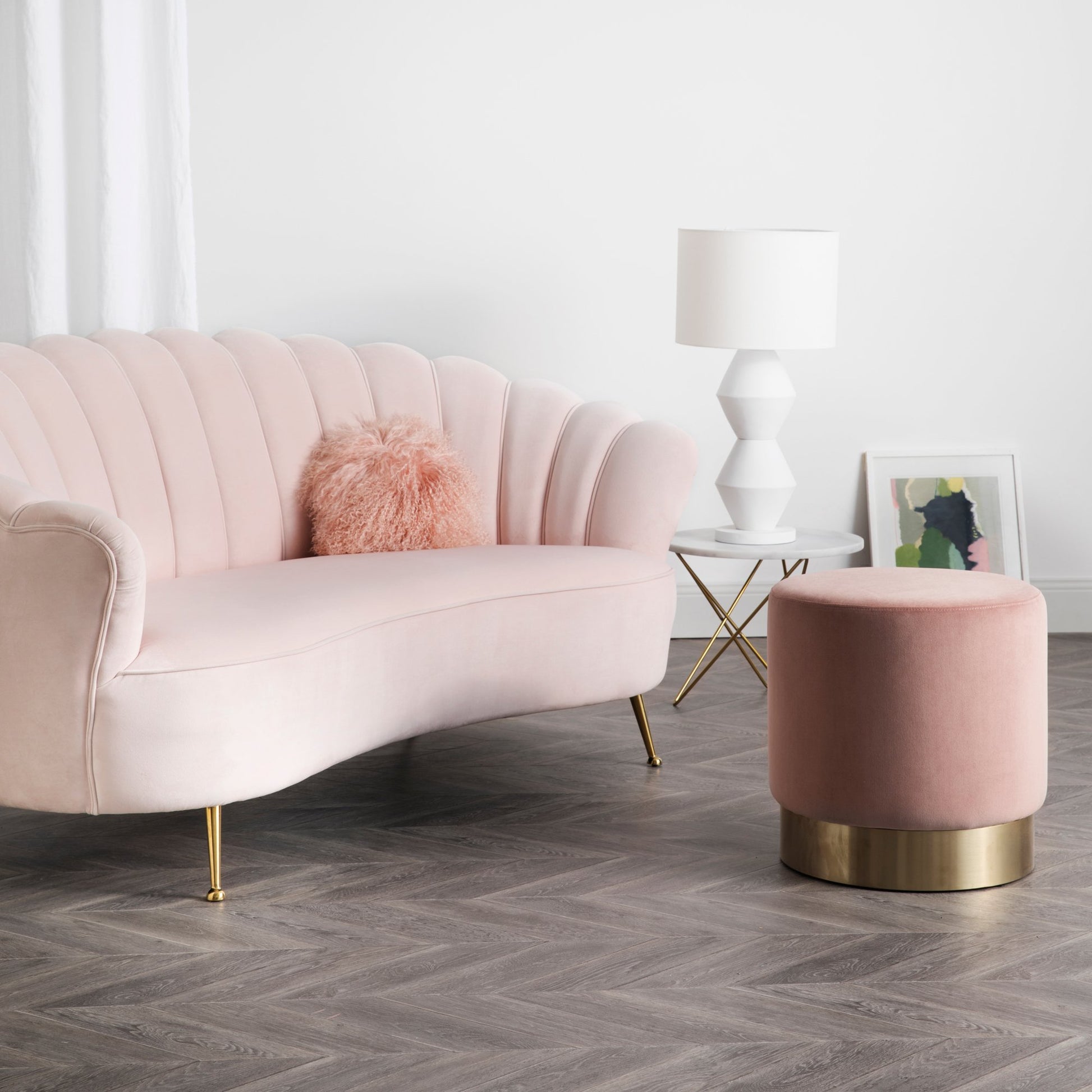 Rose Water Shell Sofa-abc