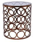 CIRCLES SIDE TABLE - Copper Leaf-abc