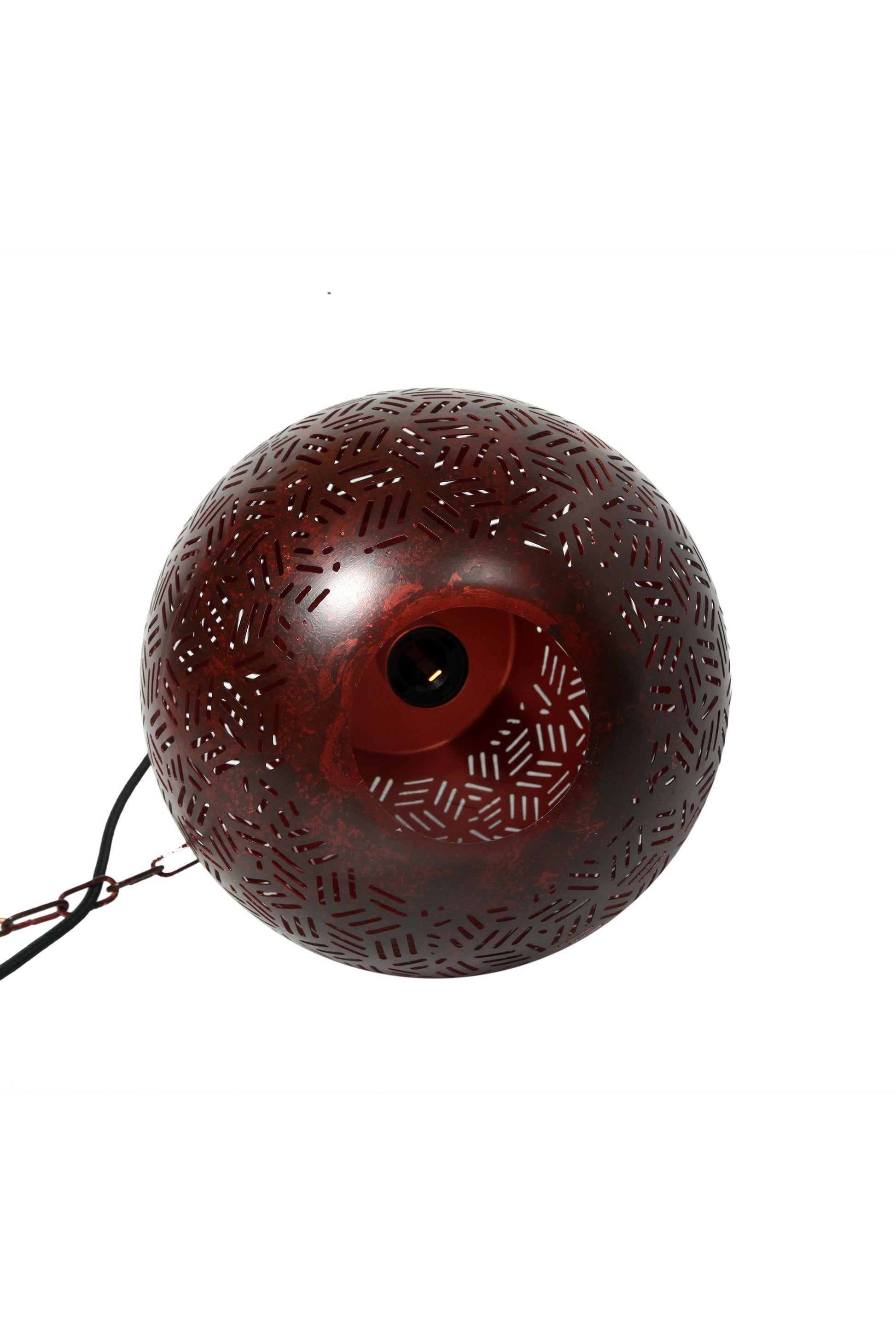 Sigma Small - Bronze - Perforated Pod Pendant Light-abc