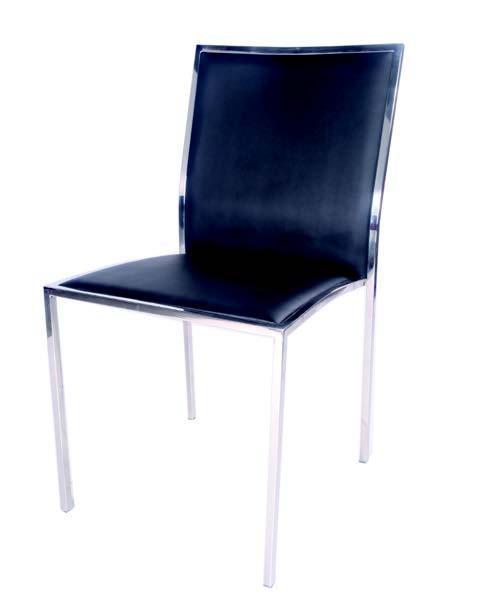 SOPHIE Dining Chair - Black Faux Leather-abc