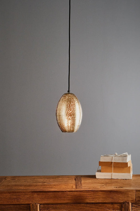 Stella - Nickel - Perforated Balloon Pendant Light-abc