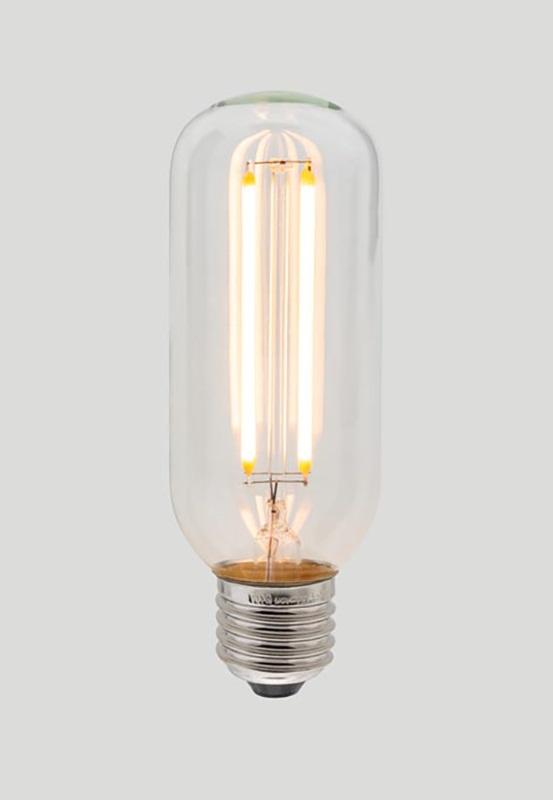 T45 Long LED Filament - Clear Glass - 4W E27 2200k-abc