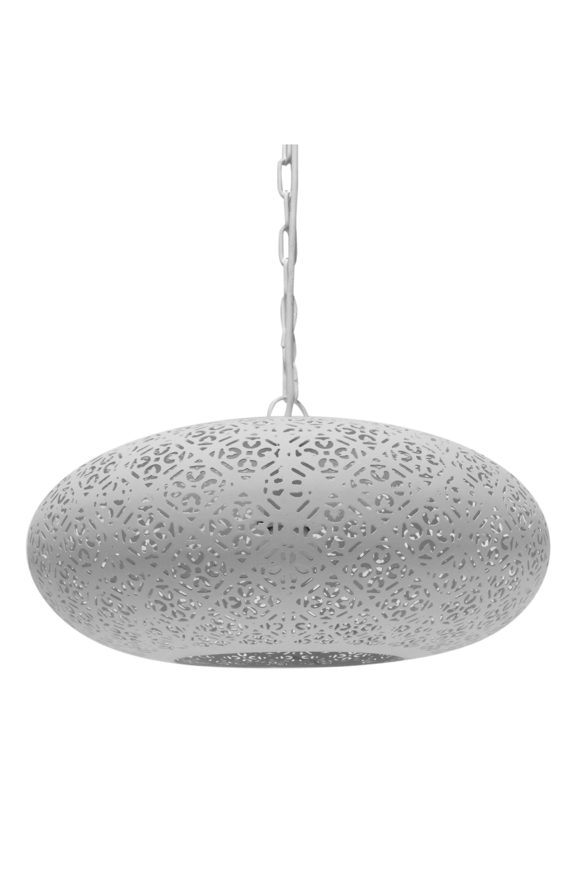 Titan - White - Perforated Ellipse Pendant Light-abc