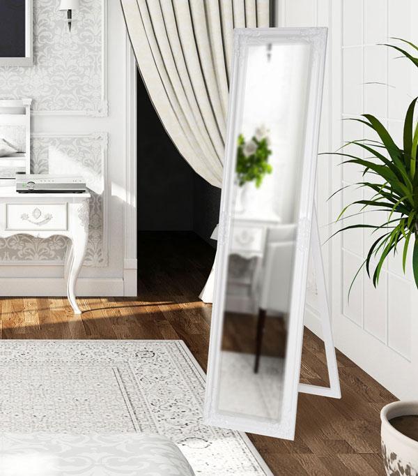 Tuscany Ornate Mirror Stand White-abc