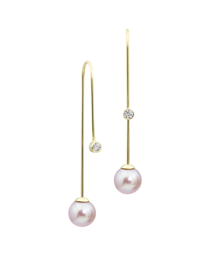VERITTI PEARL HOOK EARRING-abc