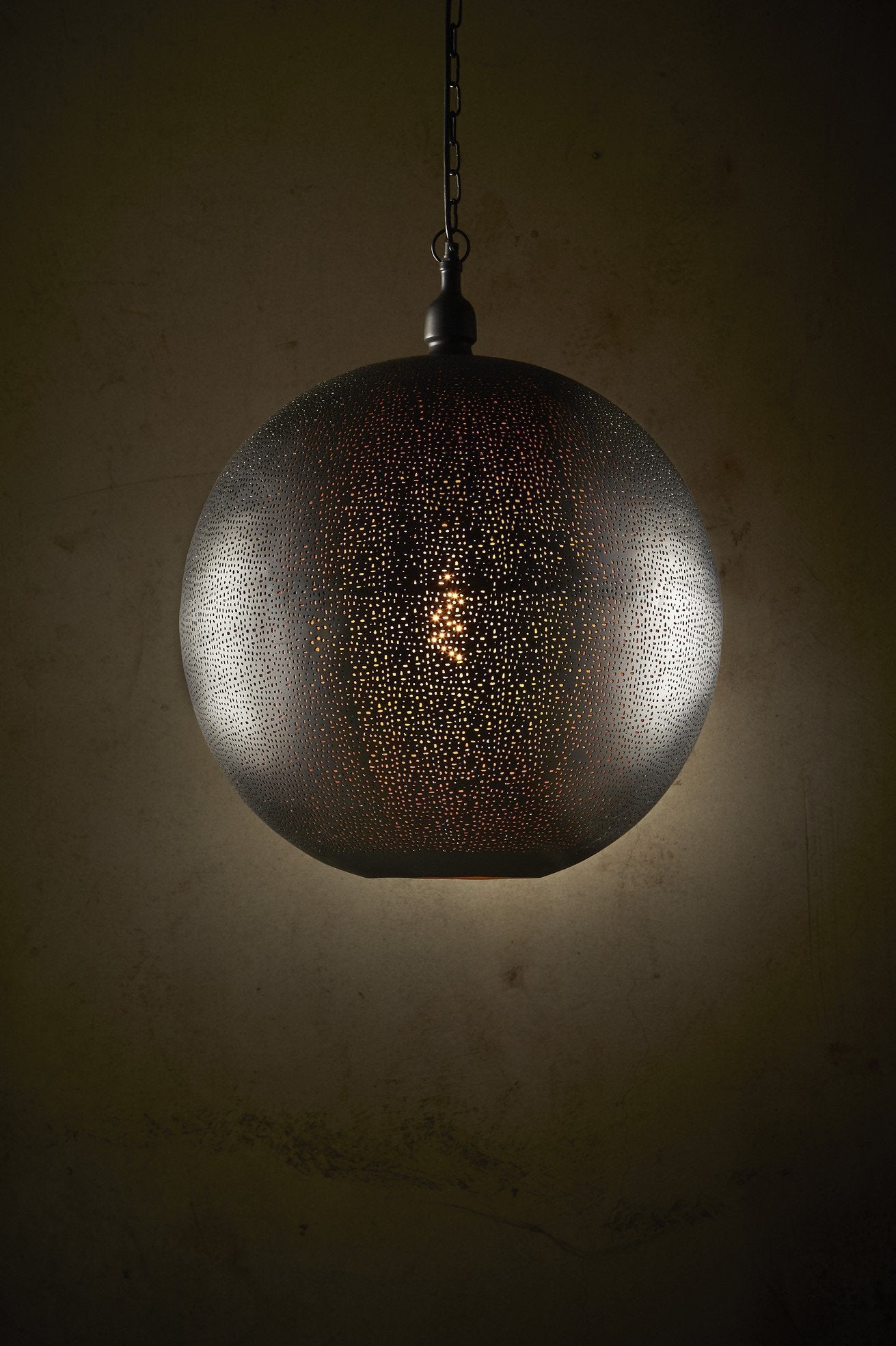 Venus - Black - Perforated Ball Pendant Light-abc