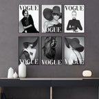 Vogue Set of 12 Framed Canvas Art Prints-abc