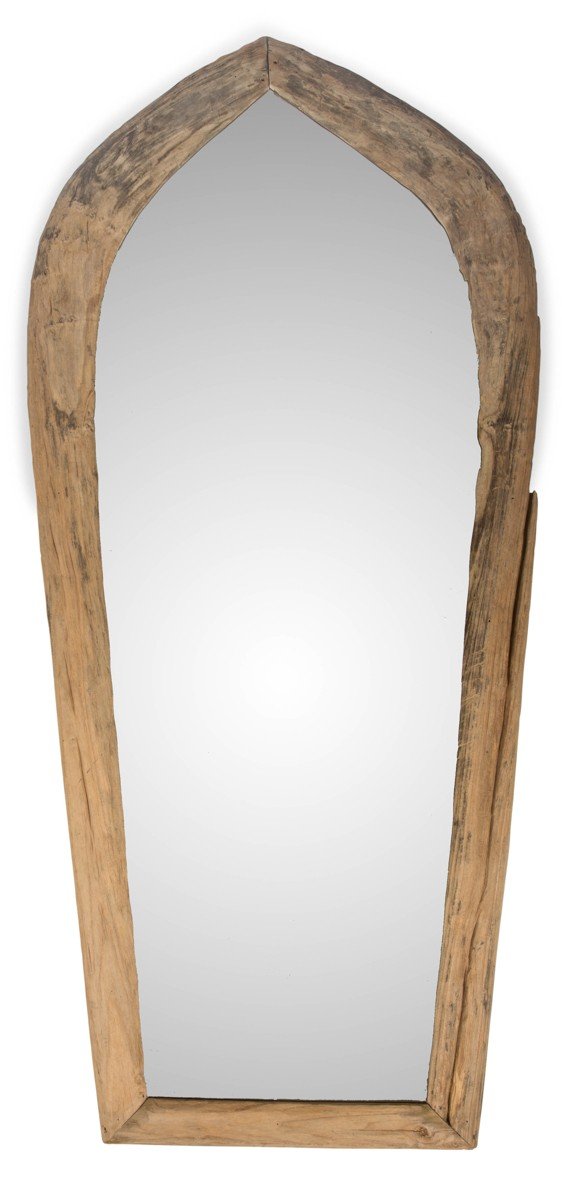 Biku Wooden Old Paddy Plough Mirror-abc