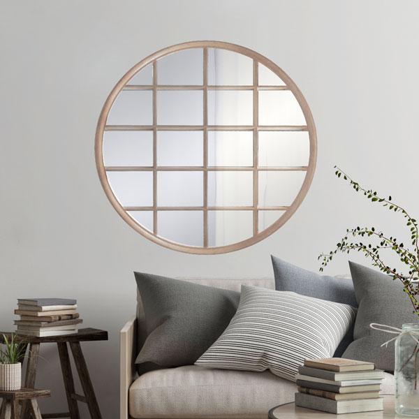 Walter Wall Mirror Brushed Wood-abc